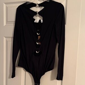 Burberry Black Cutout Top